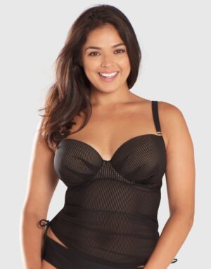 Curvy Kate Onyx Plunge Tankini Top